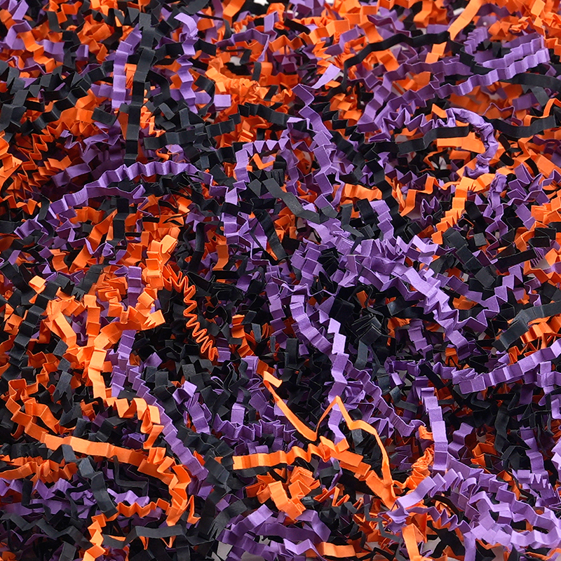 Mixed Color Crinkled Raffia Paper Shreds