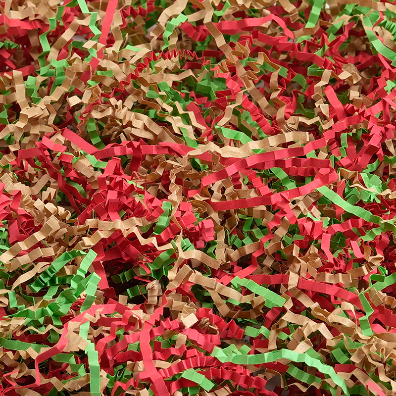 Mixed Color Crinkled Raffia Paper Shreds