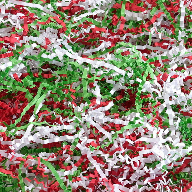 Mixed Color Crinkled Raffia Paper Shreds