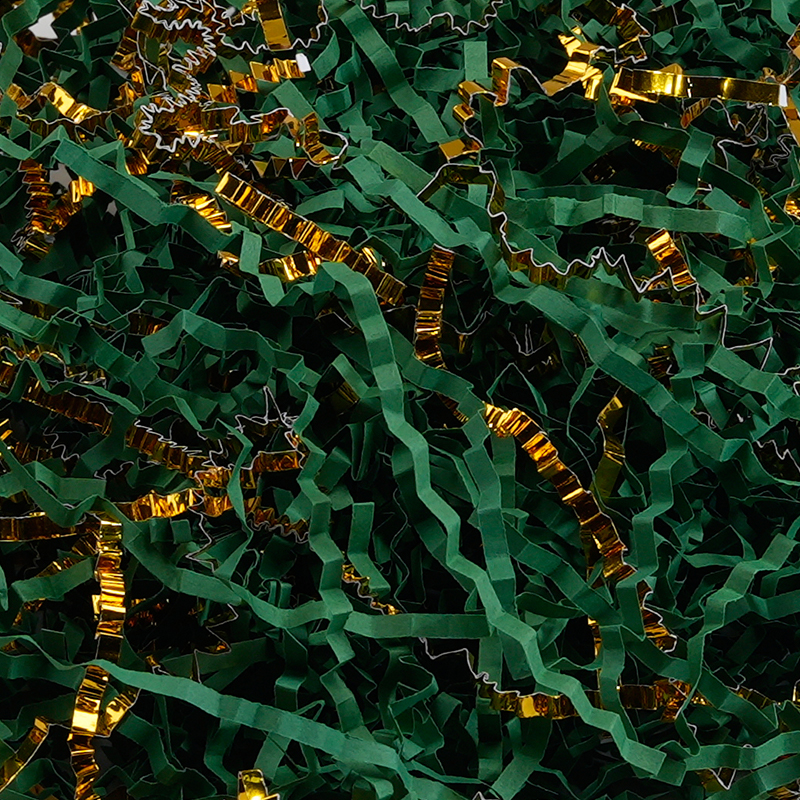 Single-sided / Double-sided Gold Crinkled Raffia Paper Shreds