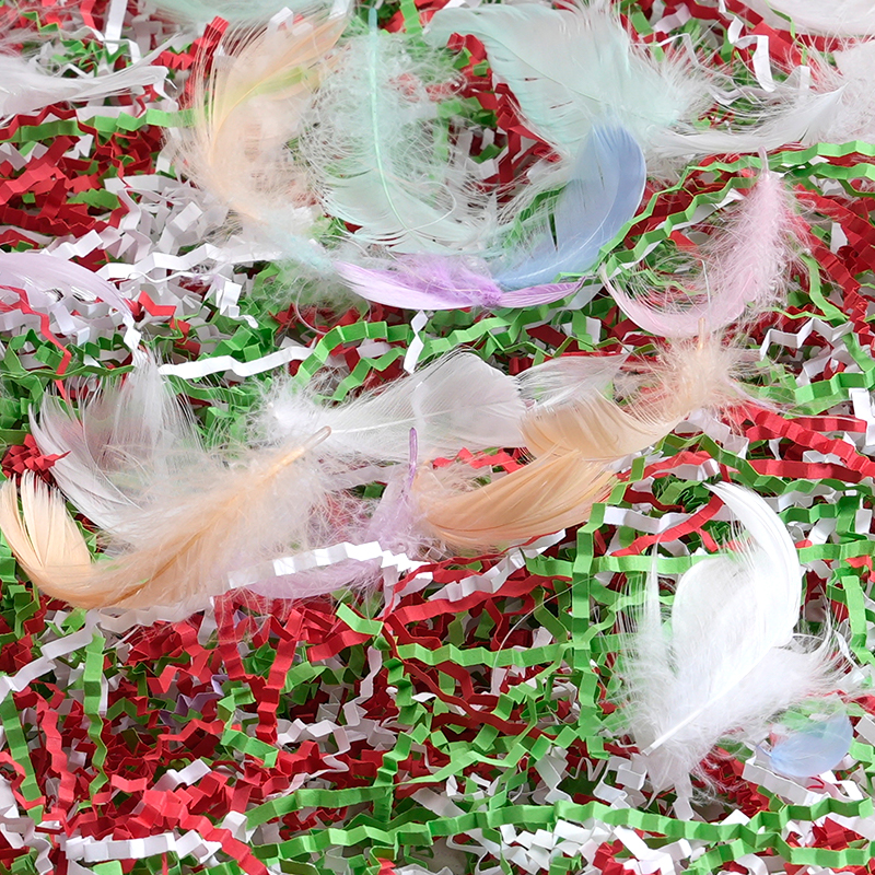 Mixed Color Crinkled Raffia Paper Shreds