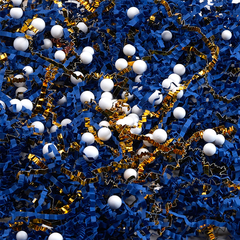 Single-sided / Double-sided Gold Crinkled Raffia Paper Shreds
