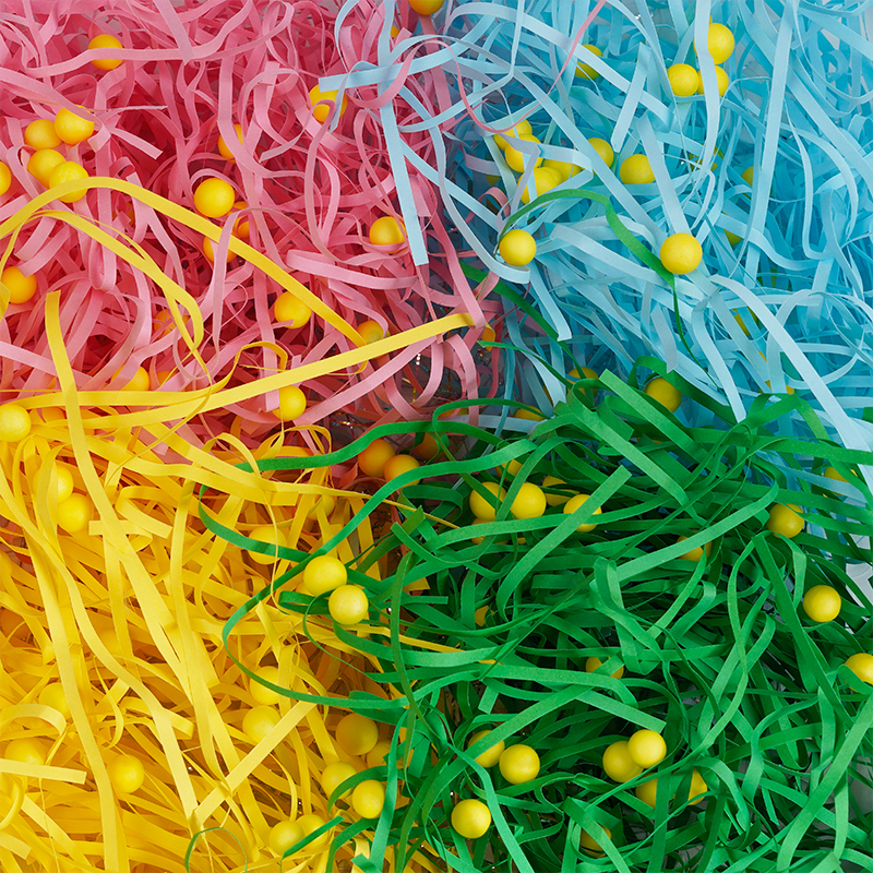 Multi-Layer Multicolor Raffia Paper Shred