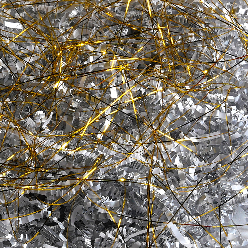 Single-sided / Double-sided Gold Crinkled Raffia Paper Shreds