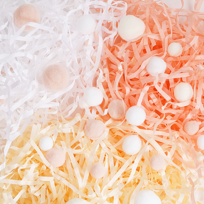 Multi-Layer Multicolor Raffia Paper Shred
