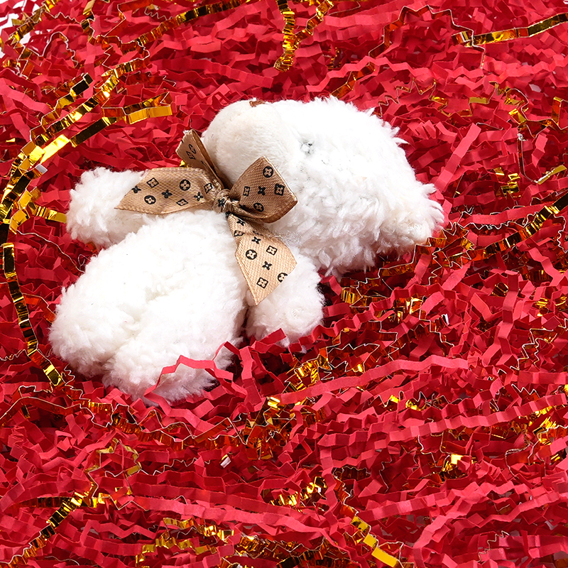 Single-sided / Double-sided Gold Crinkled Raffia Paper Shreds