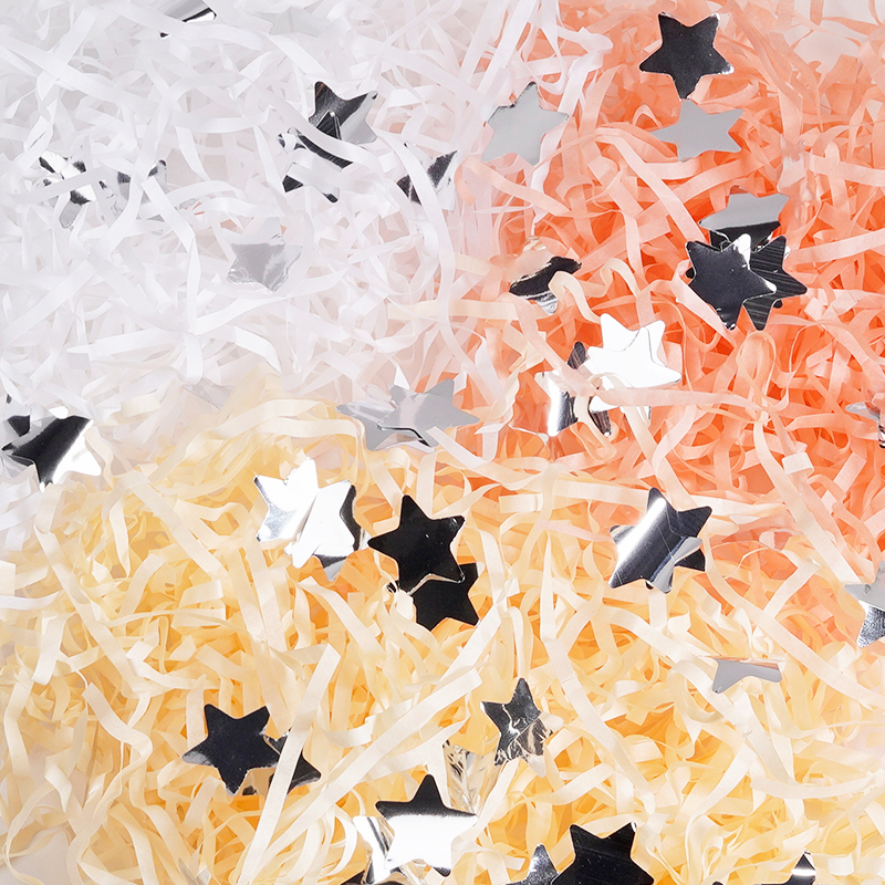 Multi-Layer Multicolor Raffia Paper Shred