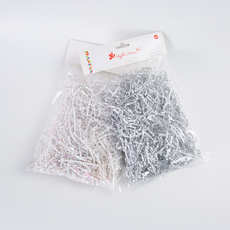 Single-sided / Double-sided Gold Crinkled Raffia Paper Shreds
