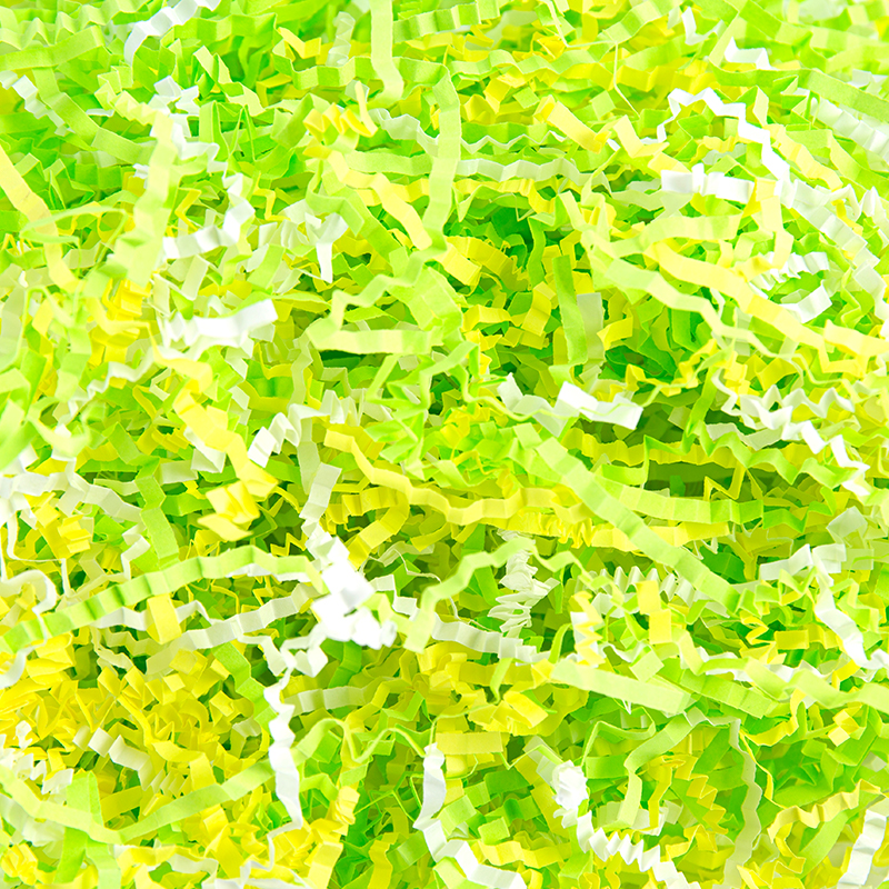 Mixed Color Crinkled Raffia Paper Shreds