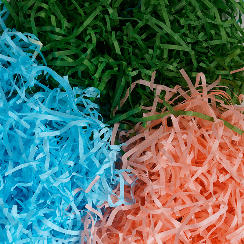 Multi-Layer Multicolor Raffia Paper Shred
