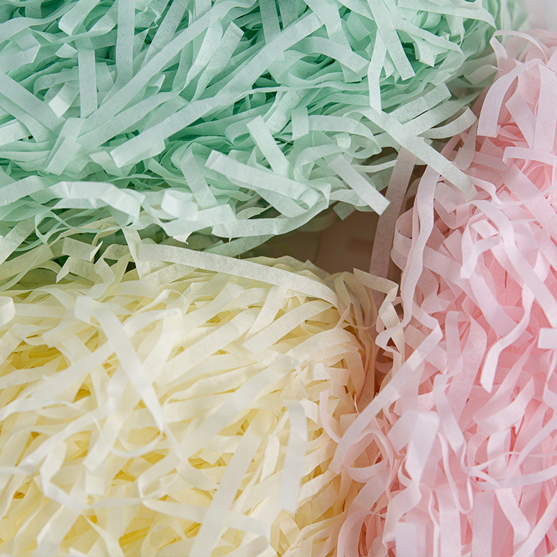 Multi-Layer Multicolor Raffia Paper Shred