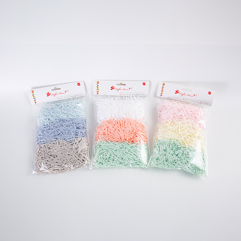 Multi-Layer Multicolor Raffia Paper Shred