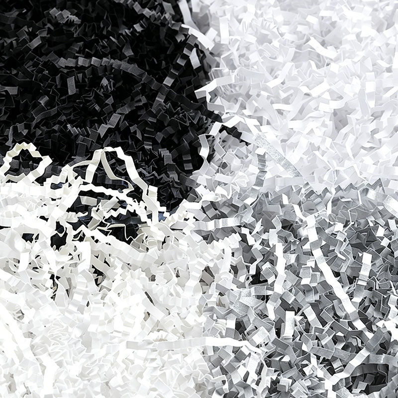 Multi-Layer Multicolor Crinkled Raffia Paper Shreds