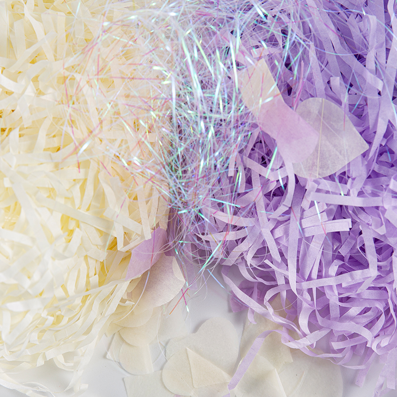 Multi-Layer Multicolor Raffia Paper Shred