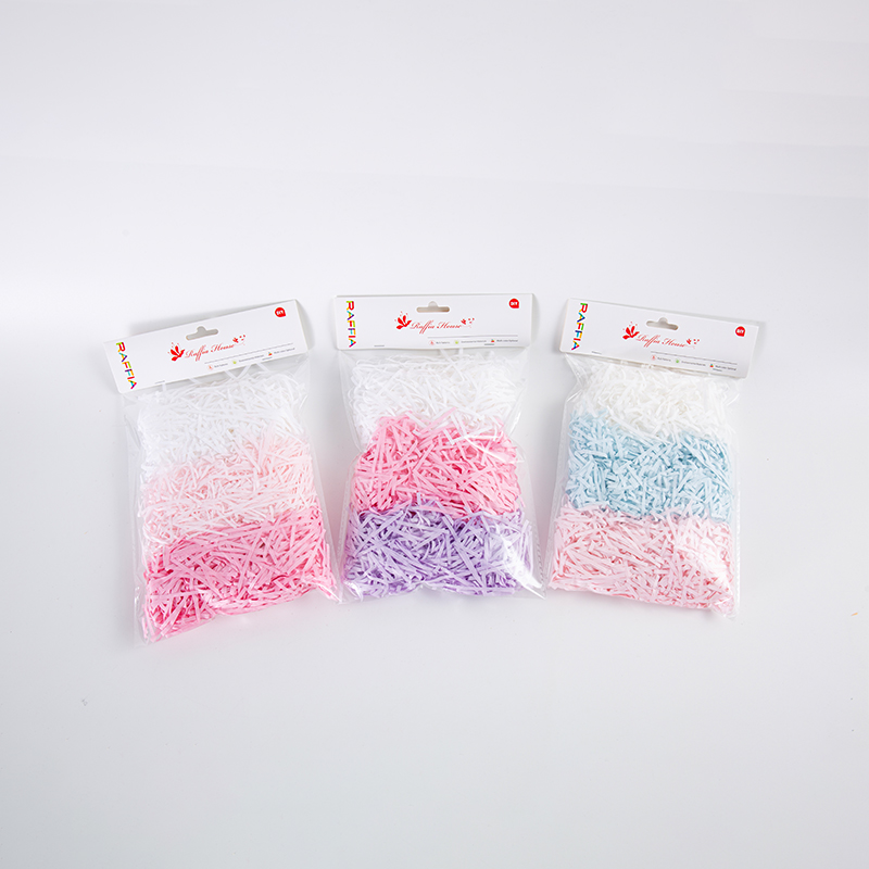 Multi-Layer Multicolor Raffia Paper Shred