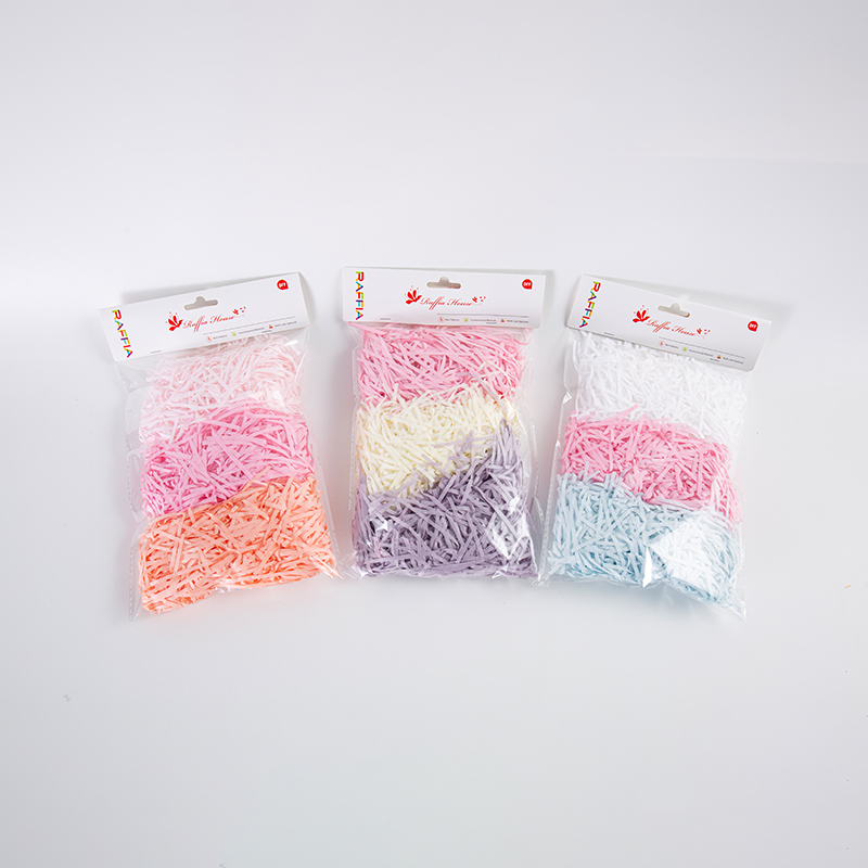 Multi-Layer Multicolor Raffia Paper Shred