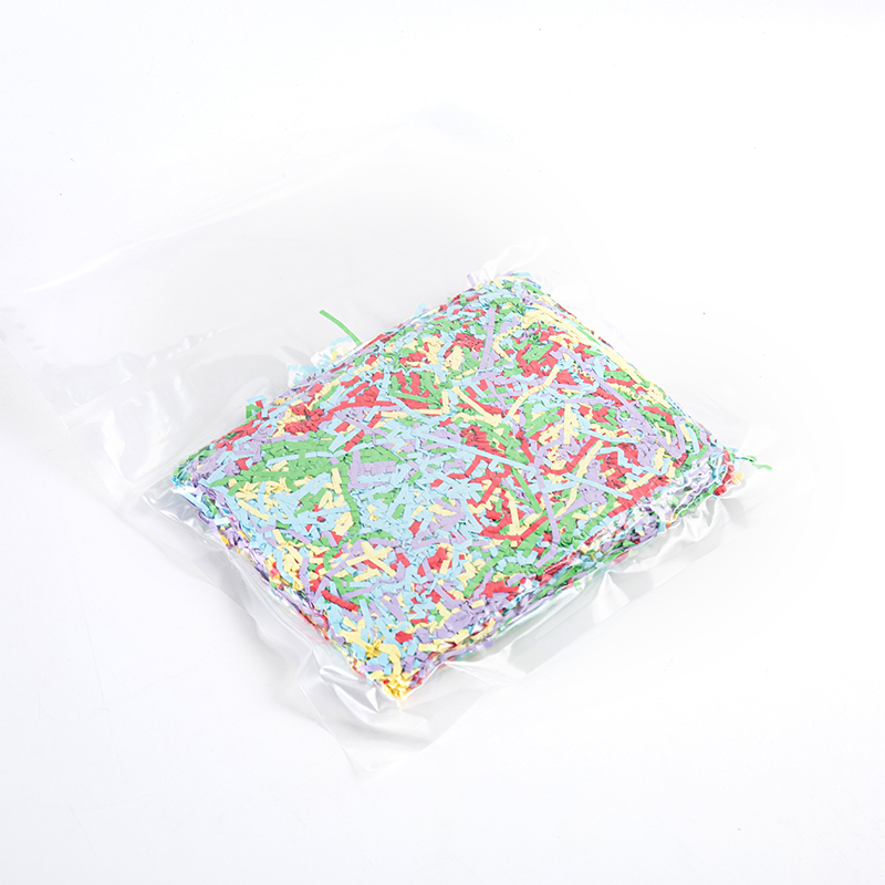 Compressed Vacuum Crinkled Raffia Paper Shreds