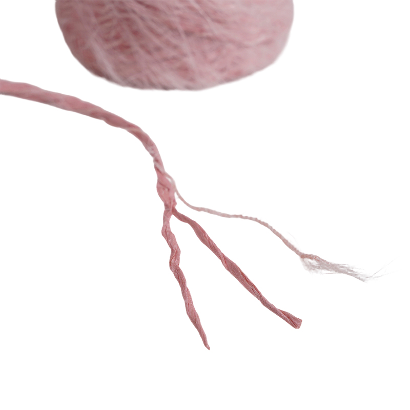 Paper yarn blended with polyester