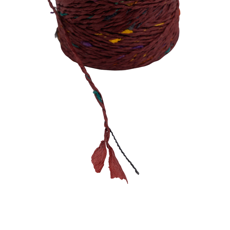 Paper yarn blended with chenille