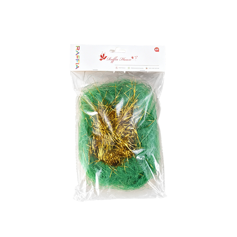 Jute & glitter shreds mixed packaging