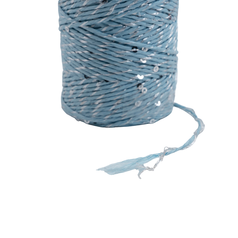 Paper yarn blended with sequins