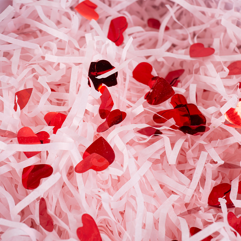 Heart Sequin with Raffia